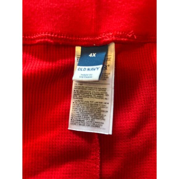 NWT Old Navy Women's Plus Size Red Thermal Pants Pull On Elastic Waist Size 4X - Picture 4 of 6